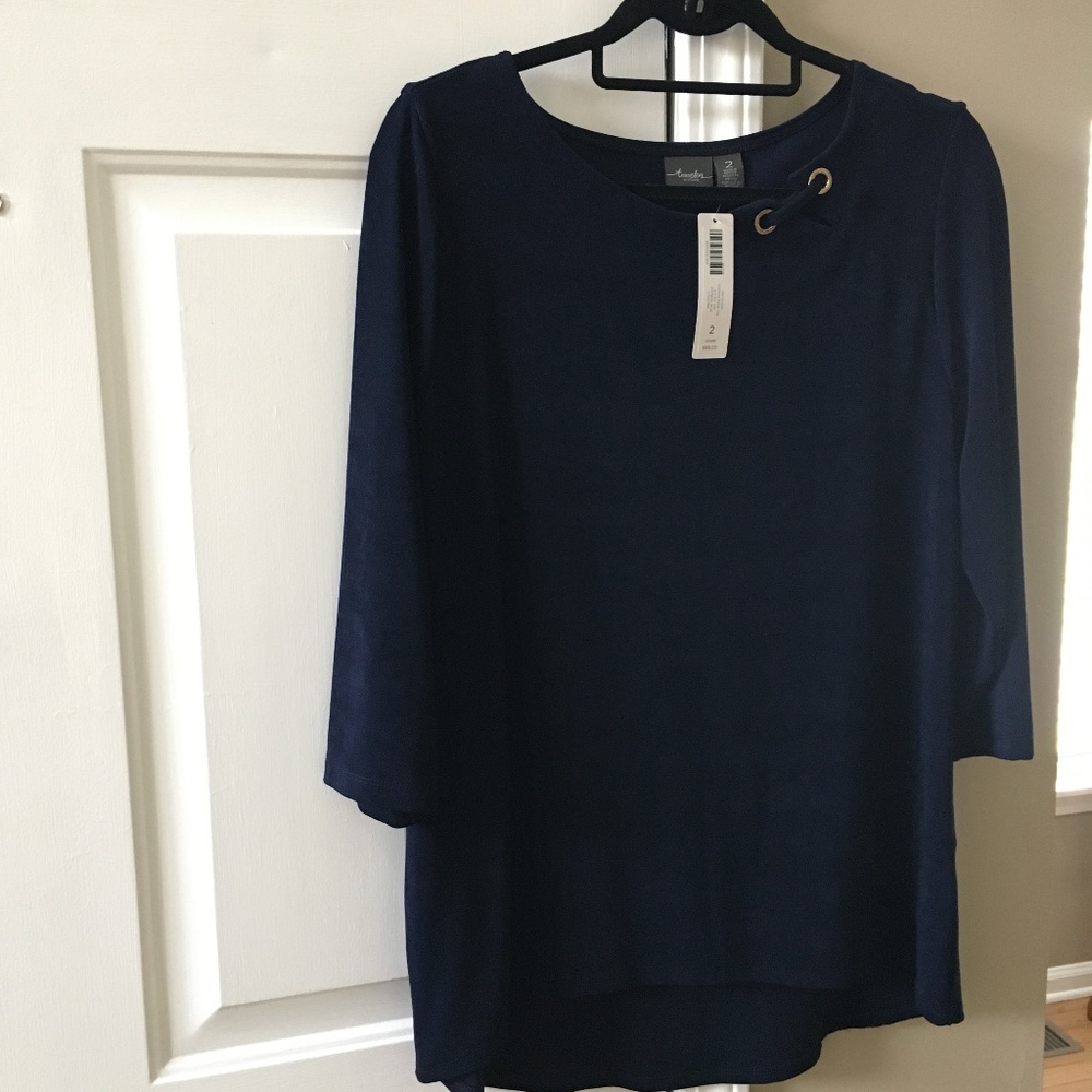 Chico's Travelers Grommet Detail Top